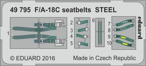 Go to product EDUARD 49795 - 1:48 F/A-18C seatbelts - Steel