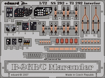 Go to product EDUARD SS292 - 1:72 B-26B/C interior