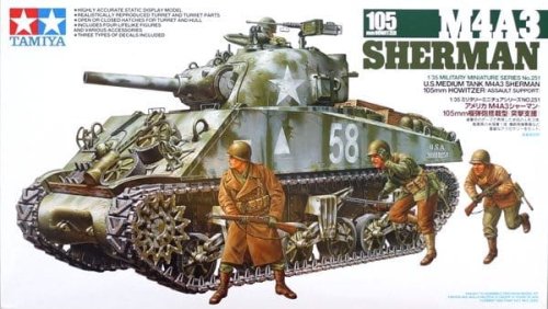 Go to product TAMIYA 35251 - 1:35 Sherman M4A3 105mm