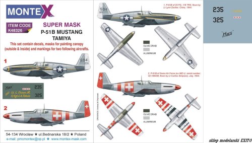 Go to product MONTEX K48326 - 1:48 P-51B Mustang