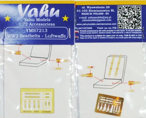 Go to product YAHU YMS7213 - 1:72   WW2 seatbelts Luftwaffe