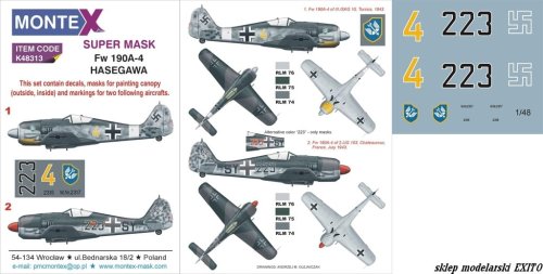 Go to product MONTEX K48313 - 1:48 Focke Wulf Fw 190A-4