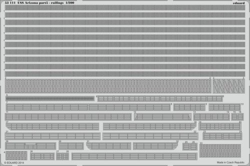 Go to product EDUARD 53111 - 1:200 USS Arizona part 5 - railings