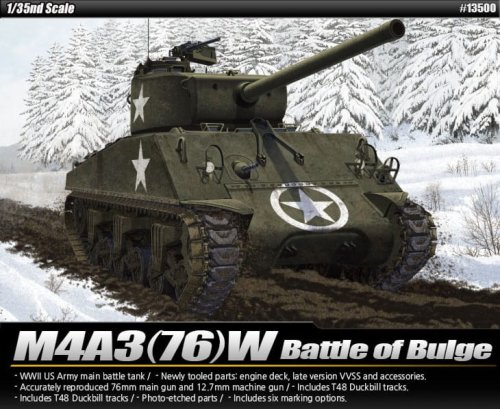 Go to product ACADEMY 13500 - 1:35 M4A3(76)W Sherman Battle of Bulge