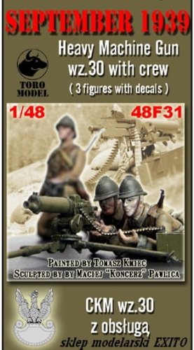 Go to product TORO MODEL 48F31 - 1:48 September 1939 Heavy machine gun wz.30 with crew