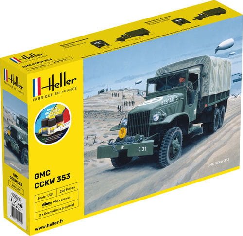 Go to product HELLER 57121 - 1:35 GMC CCKW 353 US-Truck - Starter Kit