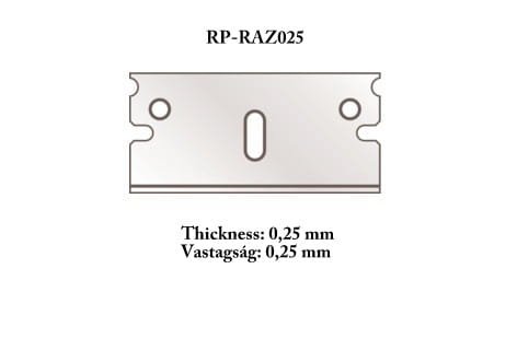 Go to product RP TOOLZ RPRAZ025 - Set of 0.25mm blades for RPCUTR (profile cutting table), 5 blades per set.