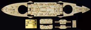 HASEGAWA 72148 QG48 - 1:350 IJN Battleship Mikasa Wooden Deck