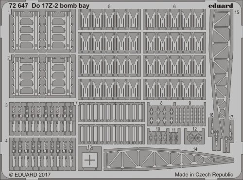Go to product EDUARD 72647 - 1:72 Do 17Z-2 bomb bay