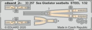 EDUARD 33257 - 1:32 Sea Gladiator seatbelts - Steel