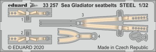 Go to product EDUARD 33257 - 1:32 Sea Gladiator seatbelts - Steel