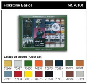 VALLEJO Model Color Set 70101 - Folkstone Basic