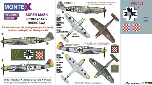 Go to product MONTEX K32268 - 1:32 Messerschmitt Bf 109G-14AS