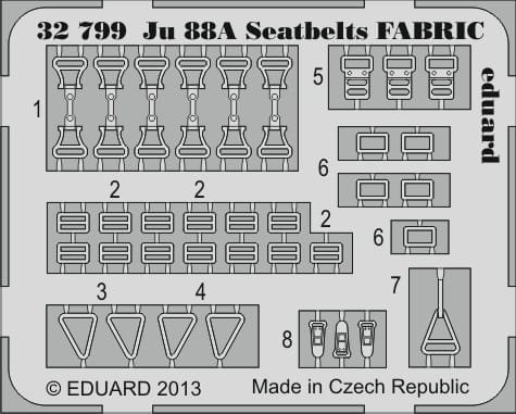 Go to product EDUARD 32799 - 1:32 Ju 88A seatbelts fabric