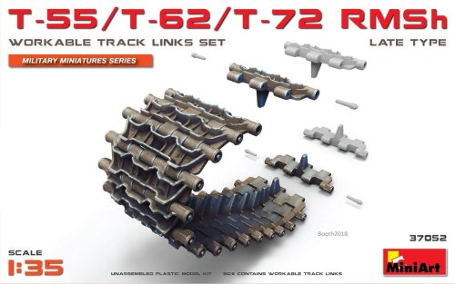 Go to product MINIART 37052 - 1:35 T-55/T-62/T-72 RMSh Workable track Link set late type