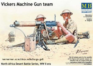 MASTER BOX 3597 - 1:35 Vickers Machine Gun Team - Desert Battle Series WW I