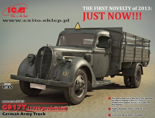 Go to product ICM 35413 - 1:35 G917T (1939 production) German Army Truck
