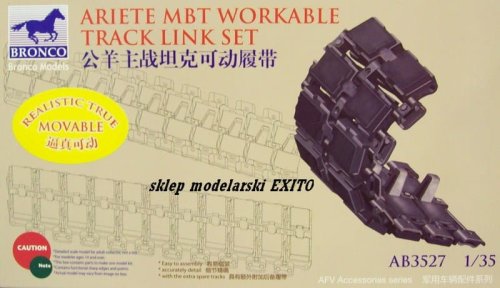 Go to product BRONCO AB 3527 - 1:35 Italian C-1 Ariete MBT Workable Track Link Set