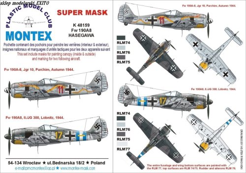 Go to product MONTEX K48159 - 1:48 Fw 190 A-8 Snake