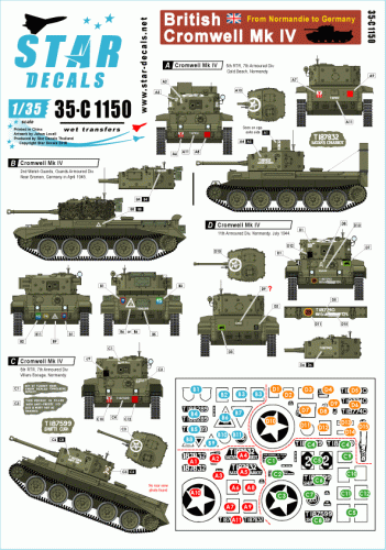 Go to product STAR DECALS 35-C1150 - 1:35  British Cromwell Mk IV. From Normandie to Germany.