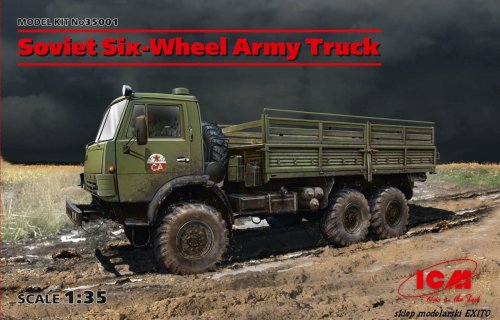 Go to product ICM 35001 - 1:35 Kamaz - Soviet Six-Wheel Army Truck