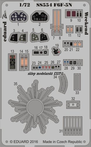 Go to product EDUARD SS554 - 1:72 F6F-5N  Weekend