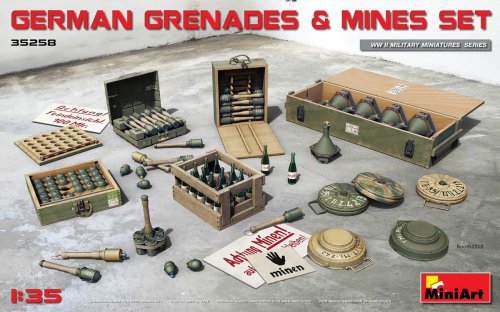 Go to product MINIART 35258 - 1:35 German Grenades & Mines Set