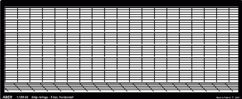 Go to product ABER 1:150-02  - 1:150 Ship railing - five horizontal bars