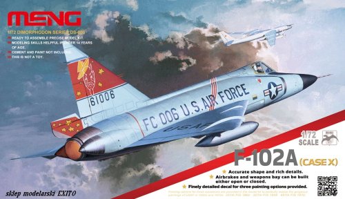 Go to product MENG MODEL DS003 - 1:72 F-102A Delta Dagger (Case X)