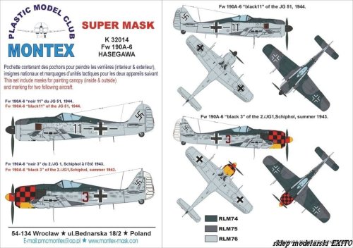 Go to product MONTEX K32014 - 1:32 Fw-190 A-6