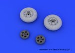 EDUARD 648119 - 1:48 Spitfire wheels - 5 spoke, smooth tire