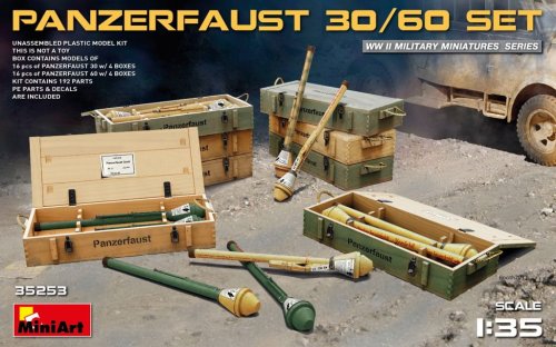 Go to product MINIART 35253 - 1:35 Panzerfaust 30/60 Set