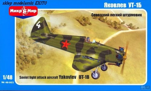 Go to product MIKROMIR 48003 - 1:48 Yakovlev UT-1B Soviet Light Atack Aircraft