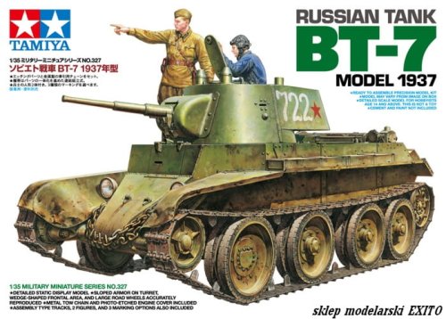 Go to product TAMIYA 35327 - 1:35 BT-7 Russian Tank Model 1937