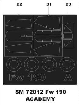 Go to product MONTEX SM72012 - 1:72 Focke Wulf Fw-190A