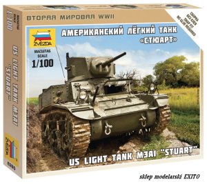 ZVEZDA 6265 - 1:100 M3A1 Stuart US Light Tank