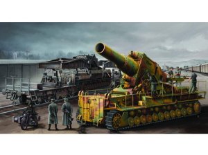 TRUMPETER 00209 - 1:35 Morser Karl Gerat 040/041 on railway transport carrier