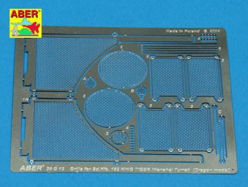 Go to product ABER G13  - 1:35 Grills for Sdkfz.182 Kingtiger (Henschel Turret)