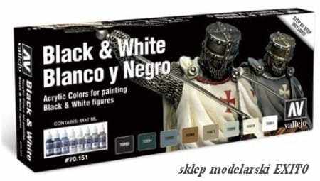 Go to product VALLEJO Model Color Set 70151 - Black and White