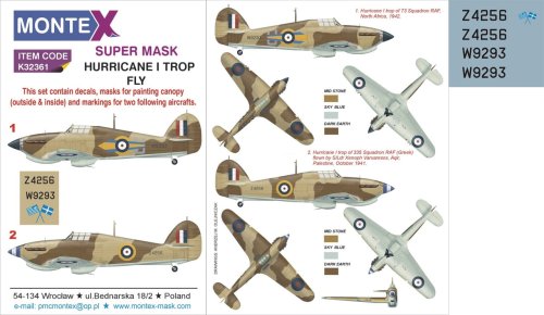 Go to product MONTEX K32361 - 1:32 Hurricane Mk.I Trop