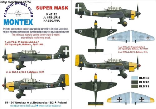 Go to product MONTEX K48172 - 1:48 Ju-87 B-2/R2