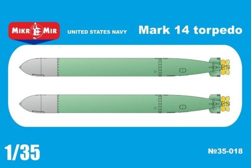 Go to product MIKROMIR 35018 - 1:35 USN Mark 14 torpedo