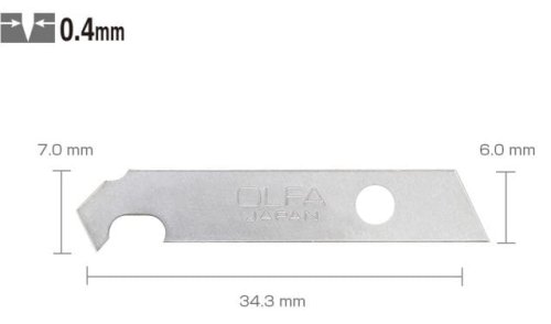 Go to product OLFA KB4-P/5 - blades for cuttying styrene, plexi etc. For knives: AK-1 and AK-4. 5 pcs.