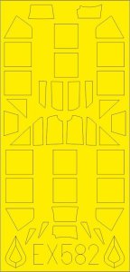 EDUARD EX582 - 1:48 Bf 109G classic canopy Tface