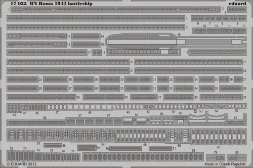 Go to product EDUARD 17035 - 1:700 RN Roma 1943 battleship