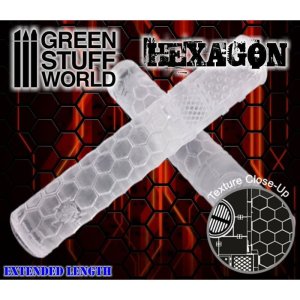 GREEN STUFF 1160 - Rolling Pin Hexagons - Wałek do odciskania tekstur heksagonalych