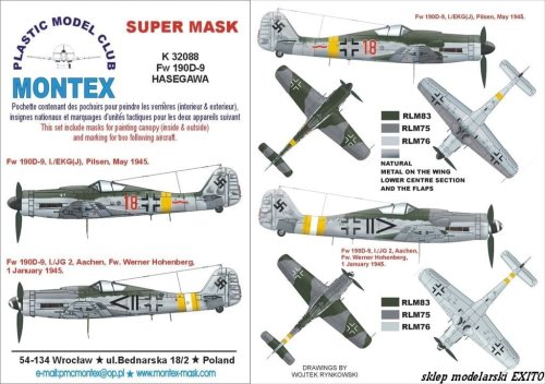Go to product MONTEX K32088 - 1:32 Fw-190 D-9