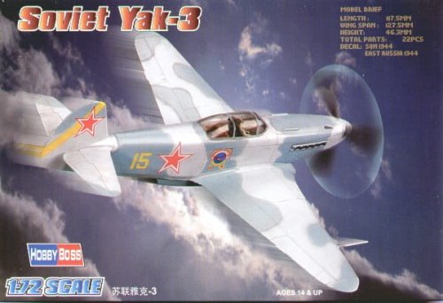 Go to product HOBBY BOSS 80255 - 1:72 Soviet Yak-3