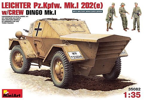 Go to product MINIART 35082 - 1:35 Leichter Pz. Kpfw. Mk 1 202(e) w/crew