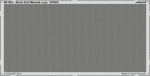 Go to product EDUARD 00025 - Mesh 6x6 Rhomb type Steel